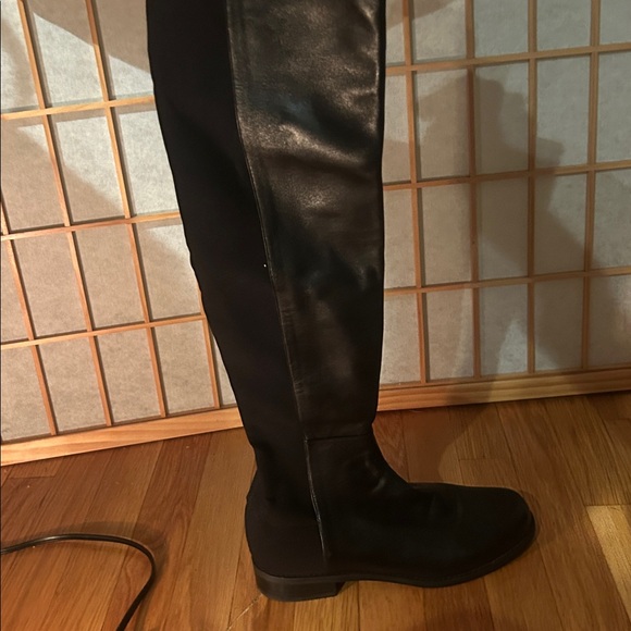 Stuart Weitzman Black Leather Boots - Picture 1 of 3